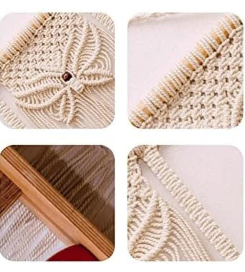 Handmade Butterfly Macrame Hanging with Plant Shelf