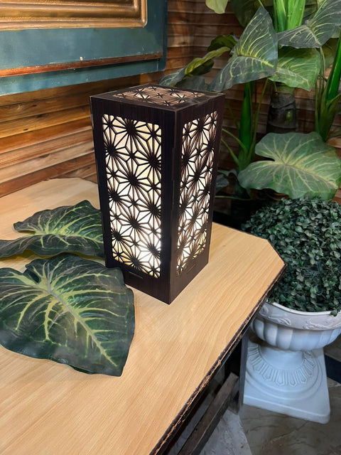 Japanese Kumiko Asanoha Pattern Lamp