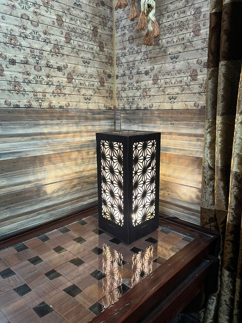 Japanese Kumiko Asanoha Pattern Lamp