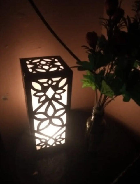 3D Wooden Floral Table Lamp
