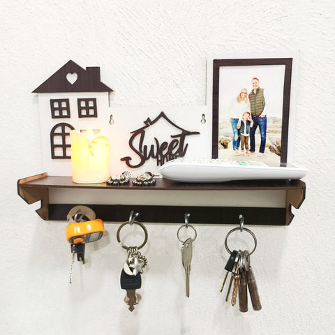 Personalized Photo Key Holder With Shelf
