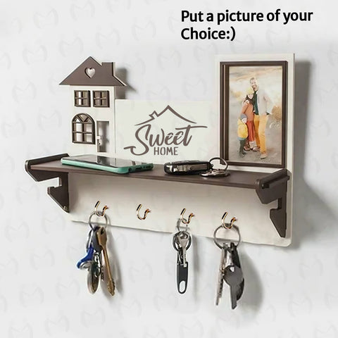 Personalized Photo Key Holder With Shelf