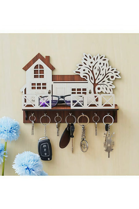 Rustic Farmhouse Key Holder with Shelf