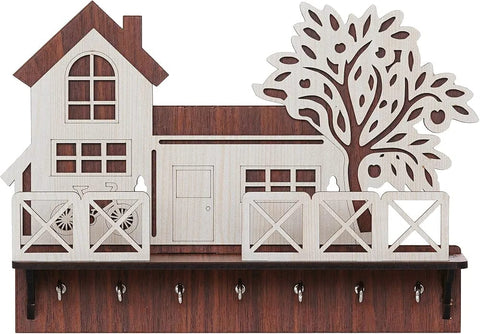 Rustic Farmhouse Key Holder with Shelf