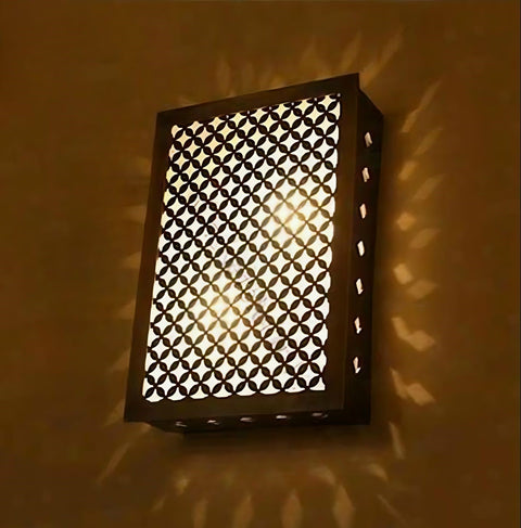 Laser Cut Wooden Wall Sconce