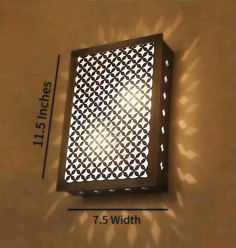 Laser Cut Wooden Wall Sconce