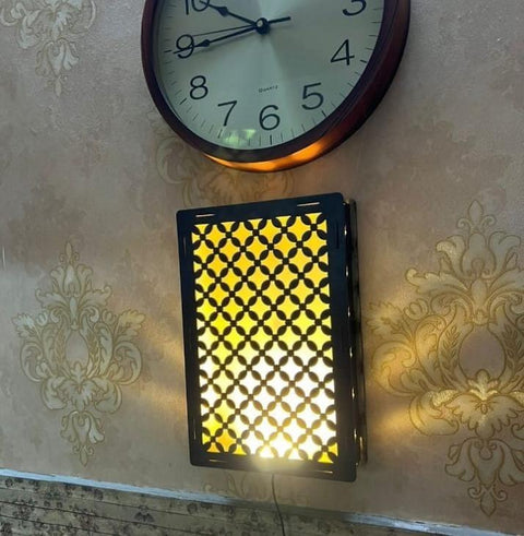 Laser Cut Wooden Wall Sconce