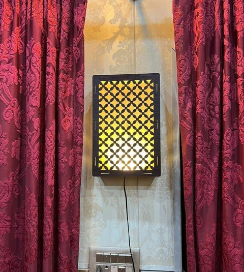 Laser Cut Wooden Wall Sconce