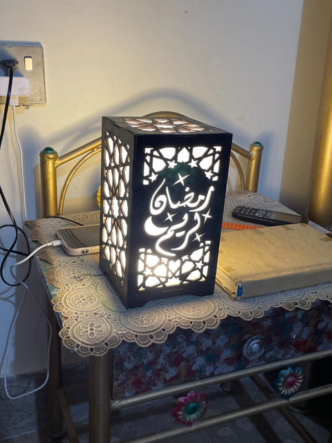 Decorative Wooden Ramadan Light Lamp