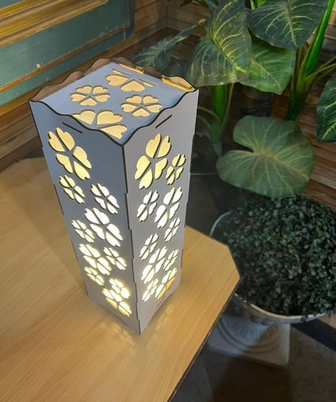 White Heart Blossom Lamp Light