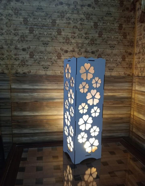 White Heart Blossom Lamp Light