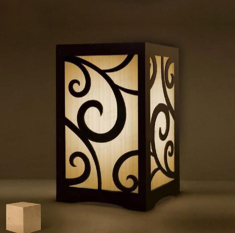 3D Wooden Table Lamp